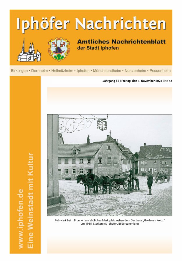 Iphöfer Nachrichten Titelblatt 44/2024