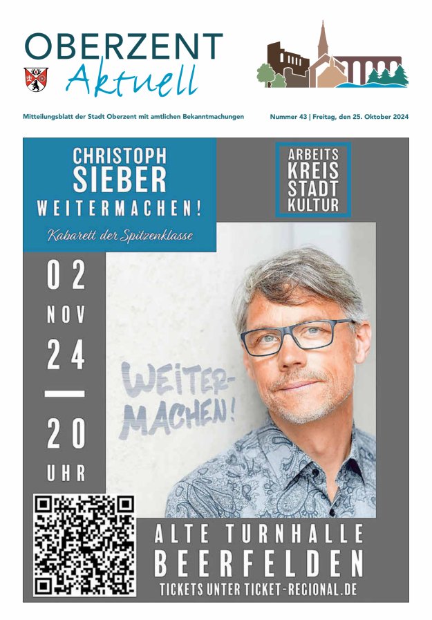 Oberzent aktuell Titelblatt 43/2024