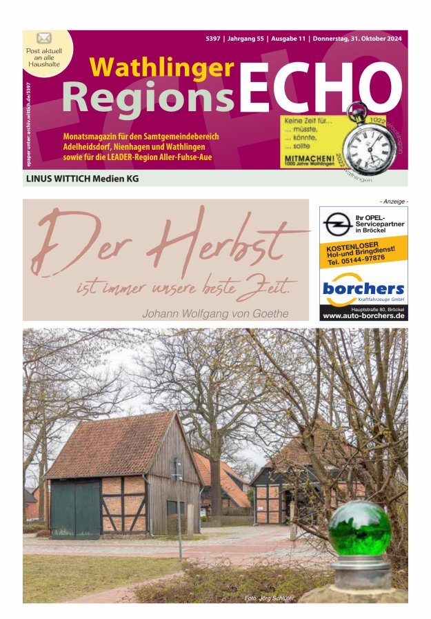 Wathlinger RegionsEcho Titelblatt 11/2024