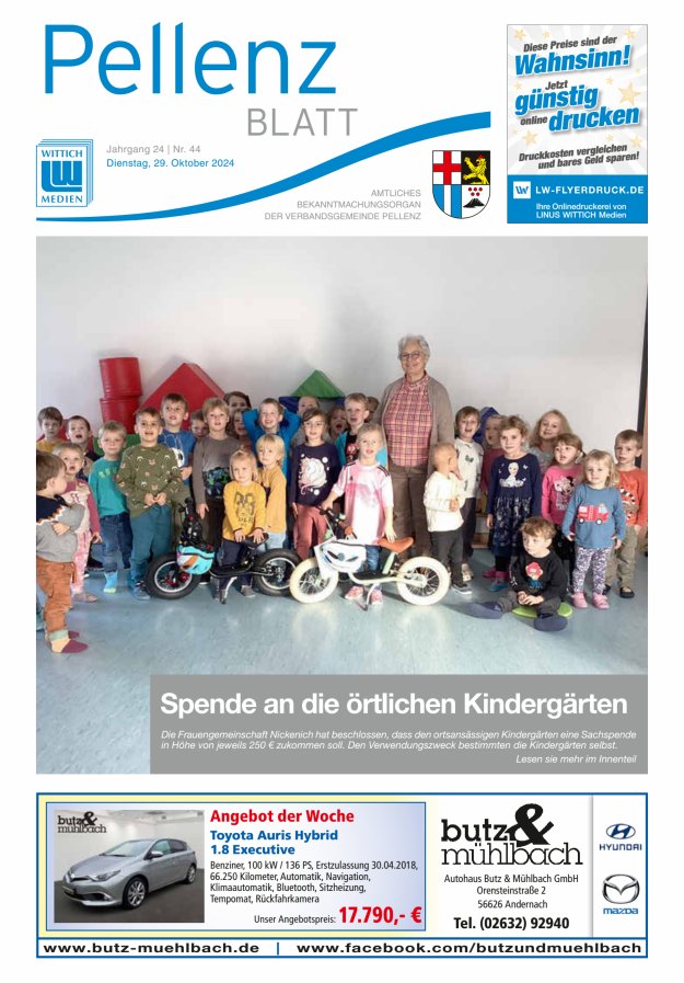 Pellenzblatt Titelblatt 44/2024