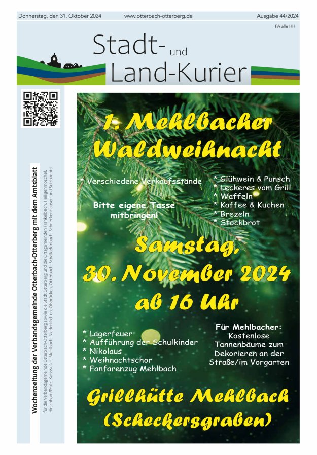 Stadt- und Land-Kurier Otterbach-Otterberg Titelblatt 44/2024