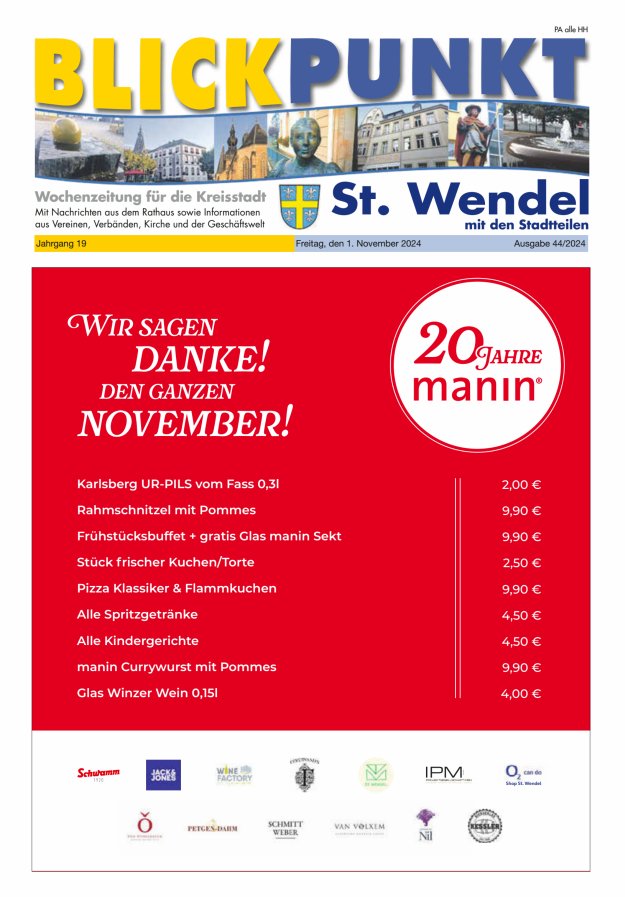 Blickpunkt St Wendel Titelblatt 44/2024