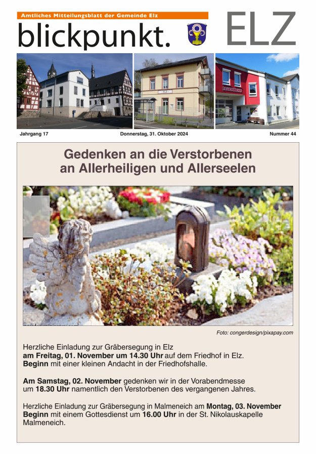 Blickpunkt Elz Titelblatt 44/2024