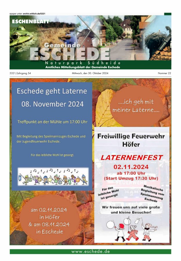 Eschenblatt Titelblatt 22/2024