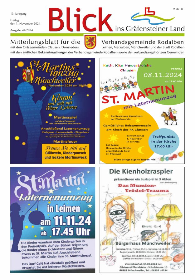 Blick ins Gräfensteiner Land VG Rodalben Titelblatt 44/2024