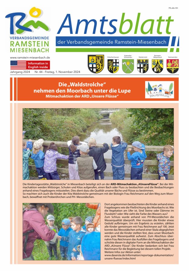 Amtsblatt VG Ramstein-Miesenbach Titelblatt 44/2024