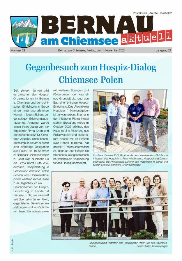 Bernau Aktuell Titelblatt 22/2024
