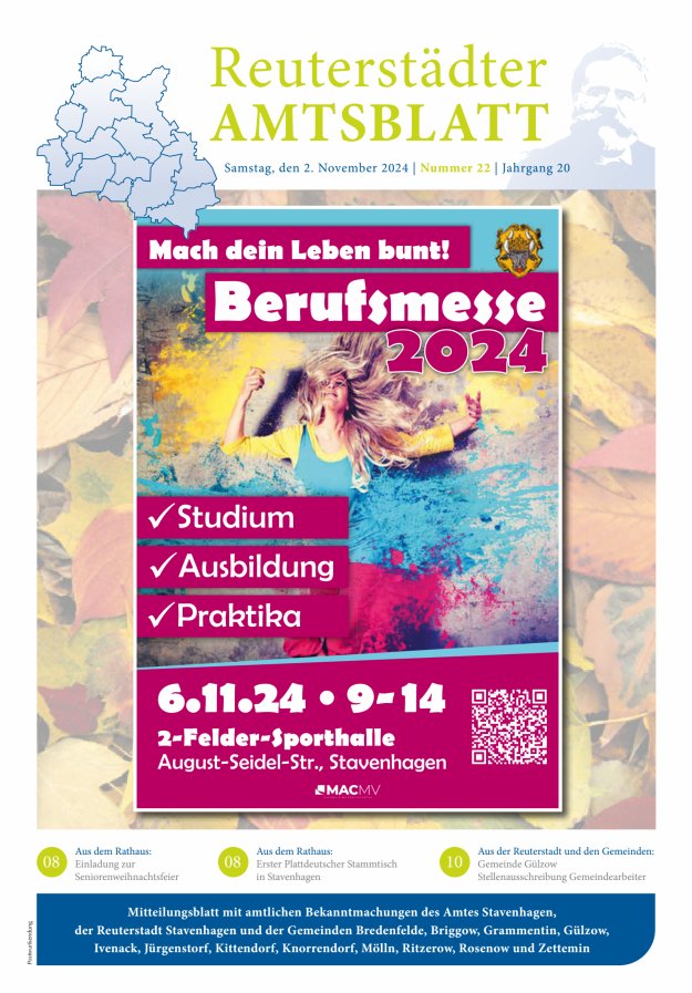 Reuterstädter Amtsblatt Titelblatt 22/2024