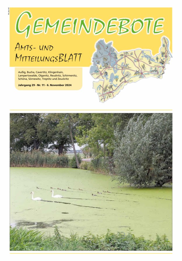 Gemeindebote - Amts- und Mitteilungsblatt Titelblatt 11/2024