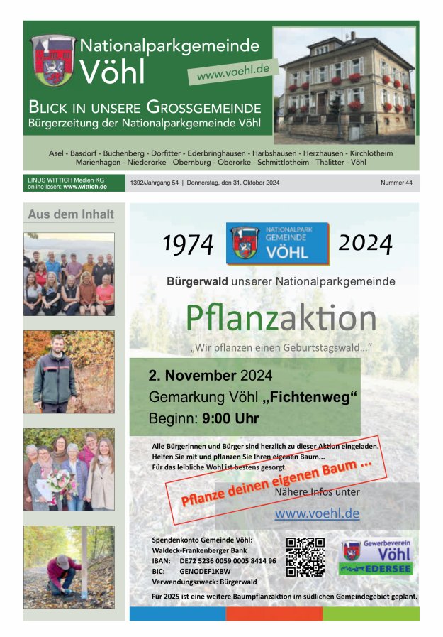 Blick in unsere Grossgemeinde Titelblatt 44/2024