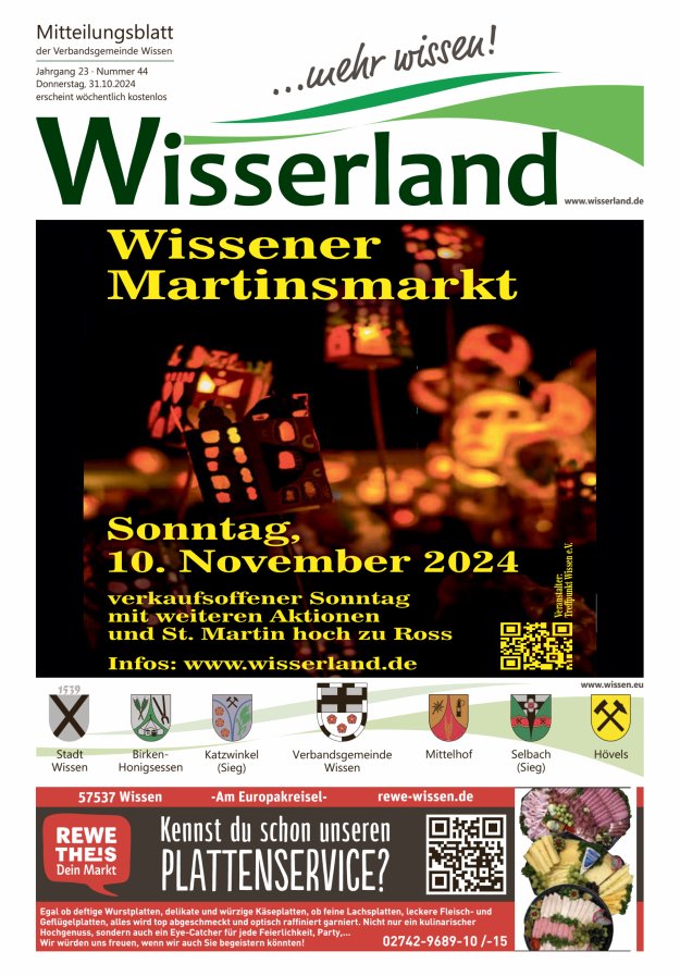 Mitteilungsblatt Wissen - Wisserland...mehr wissen! Titelblatt 44/2024