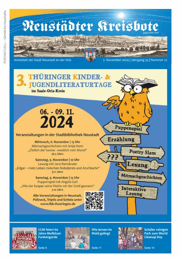 Neustädter Kreisbote Titelblatt 22/2024
