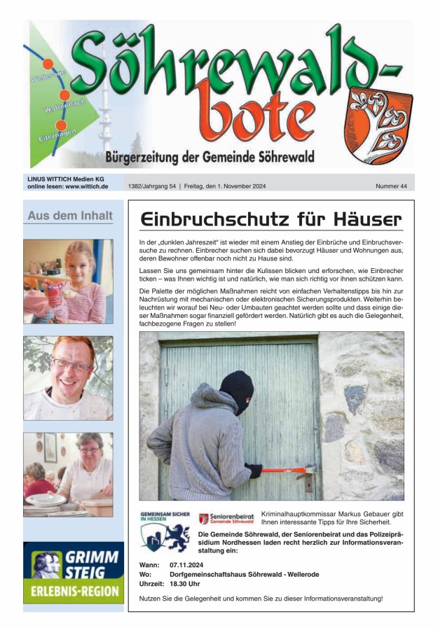 Söhrewaldbote Titelblatt 44/2024