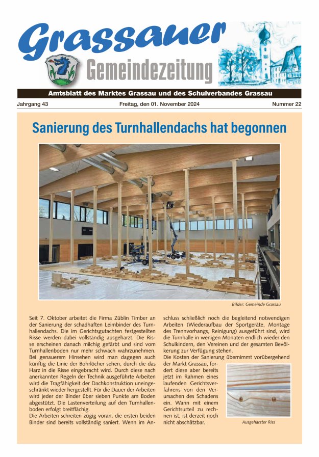 Grassauer Gemeindezeitung Titelblatt 22/2024