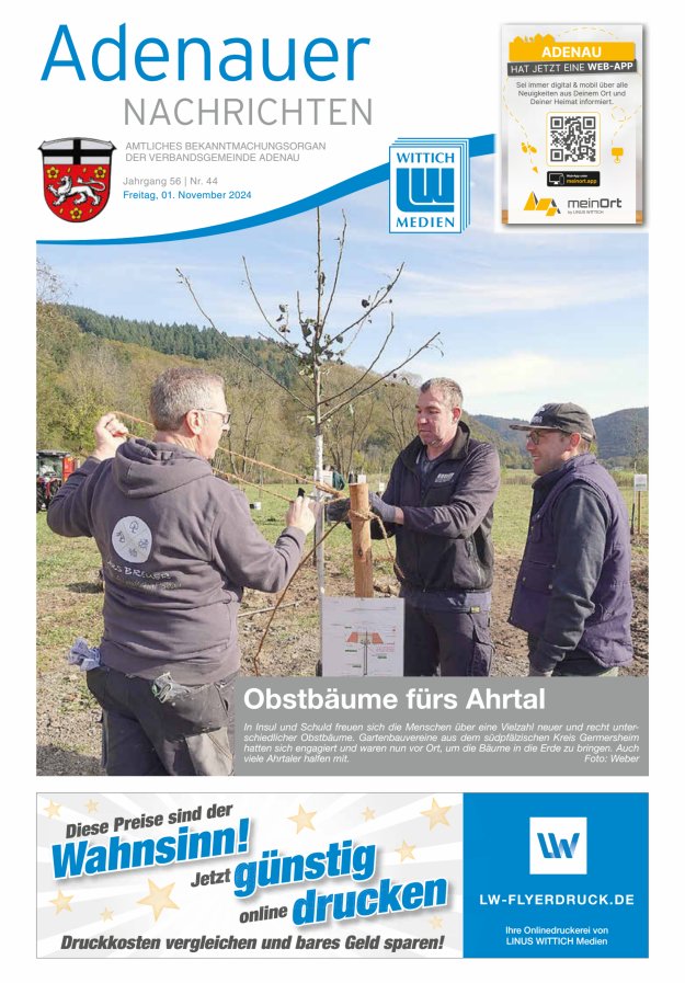 Adenauer Nachrichten Titelblatt 44/2024