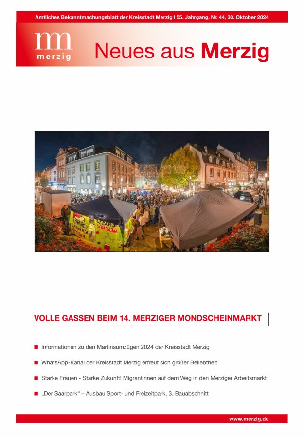 Neues aus Merzig Titelblatt 44/2024