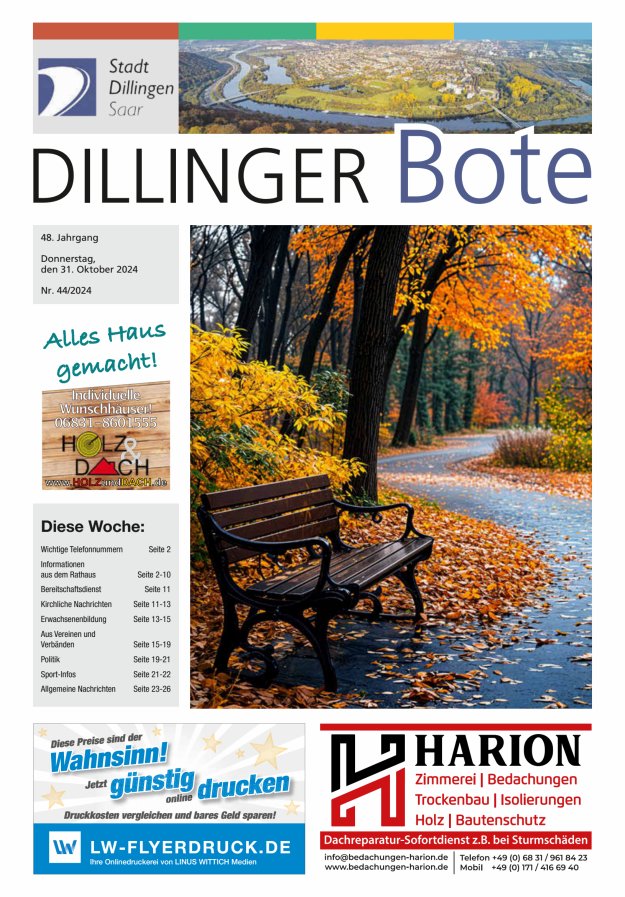 Dillinger Bote Titelblatt 44/2024