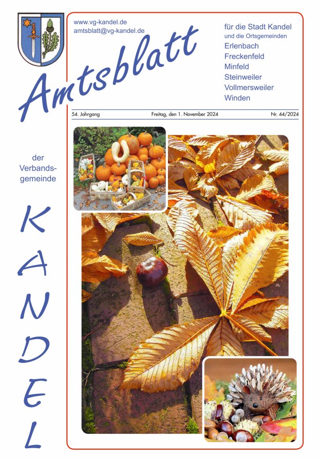 Amtsblatt VG Kandel Titelblatt 44/2024