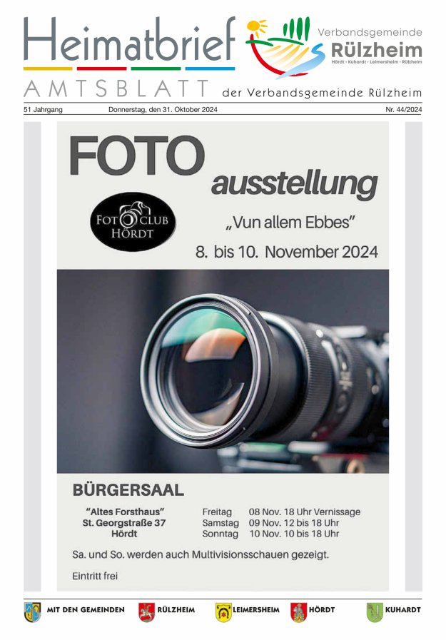 Heimatbrief VG Rülzheim Titelblatt 44/2024