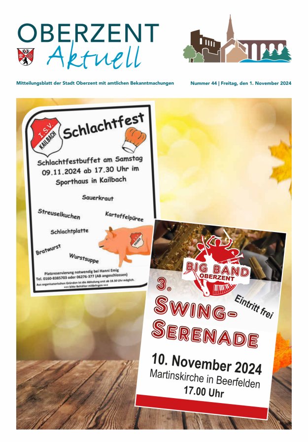 Oberzent aktuell Titelblatt 44/2024