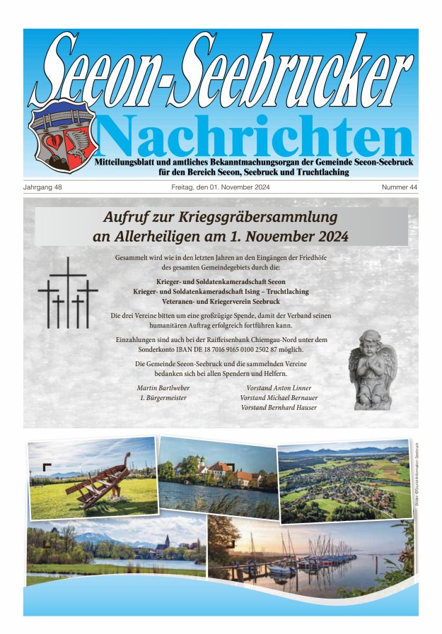 Seeon-Seebrucker Nachrichten Titelblatt 44/2024