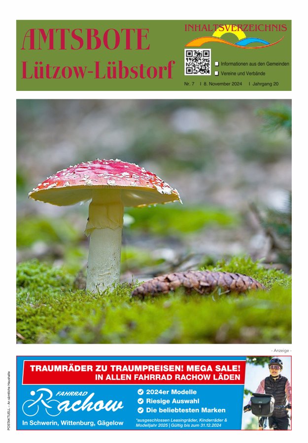 Amtsbote Lützow-Lübstorf Titelblatt 07/2024