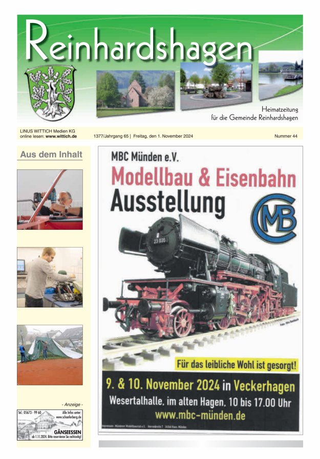 Unser Blättchen Titelblatt 44/2024