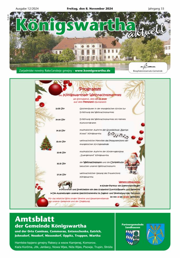 Königswartha aktuell - Amtsblatt der Gemeinde Königswartha Titelblatt 12/2024