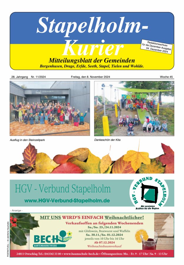 Stapelholm-Kurier Titelblatt 11/2024