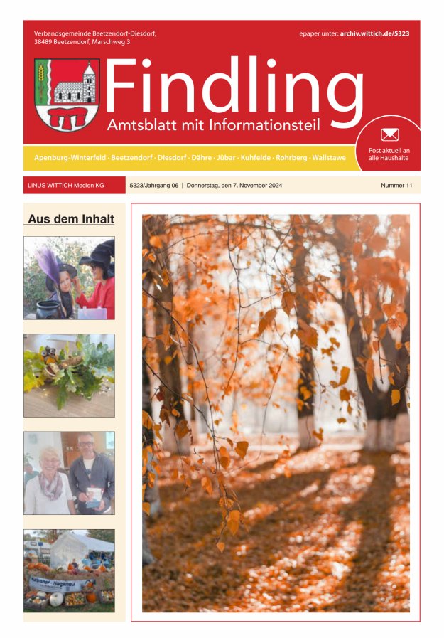 Der Findling Titelblatt 11/2024