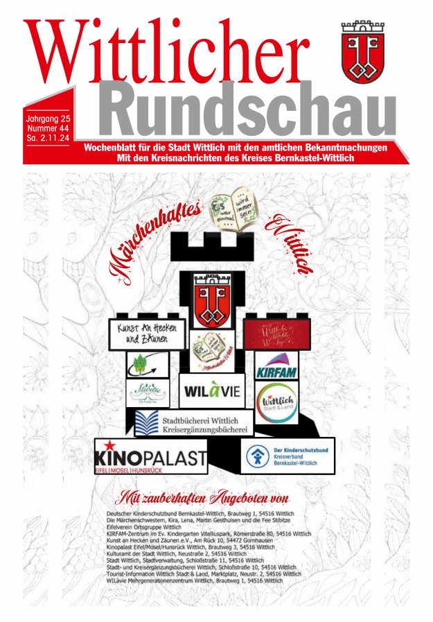 Wittlicher Rundschau Titelblatt 44/2024