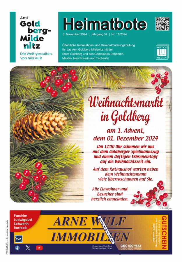 Heimatbote Titelblatt 11/2024