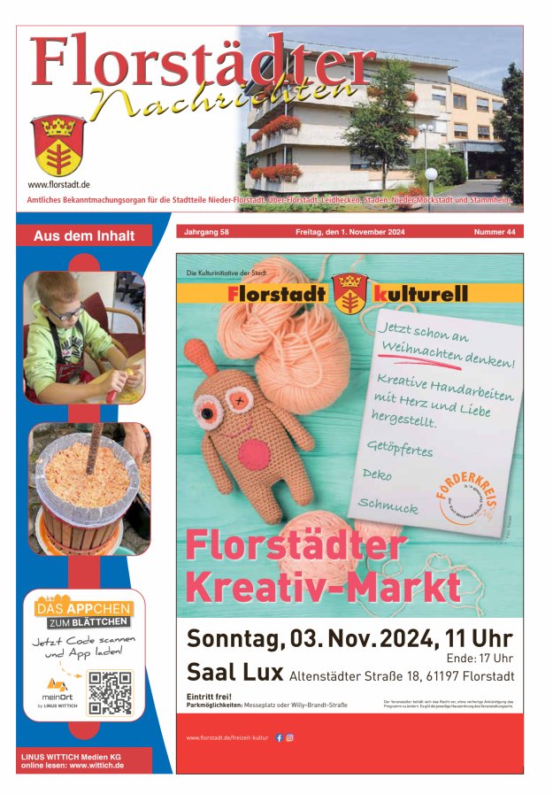 Florstädter Nachrichten Titelblatt 44/2024