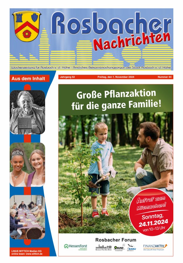 Rosbacher Nachrichten Titelblatt 44/2024
