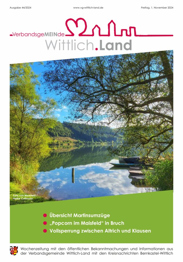 Mein Wittlich.Land Titelblatt 44/2024
