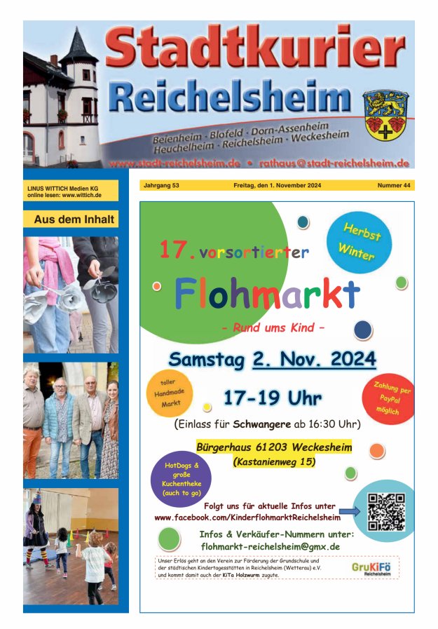 Stadtkurier Reichelsheim Titelblatt 44/2024