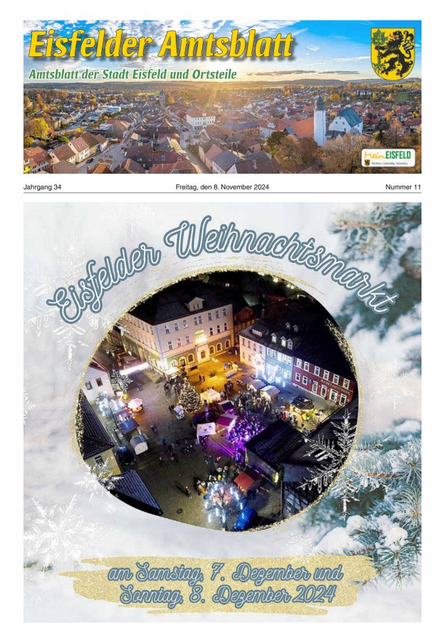 Eisfelder Amtsblatt Titelblatt 11/2024