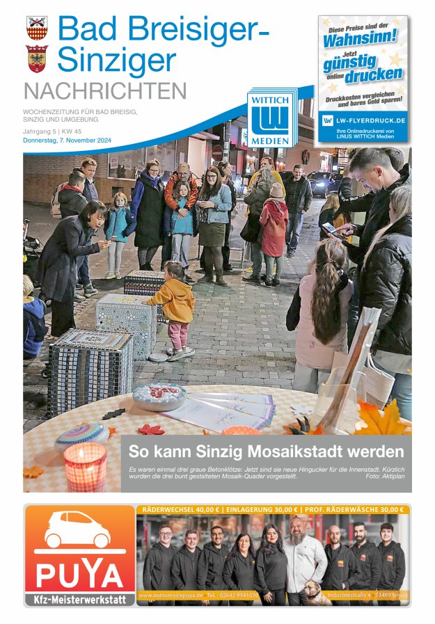 Bad Breisiger-Sinziger Nachrichten Titelblatt 45/2024