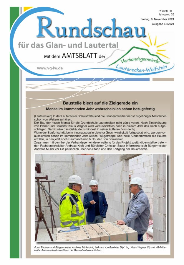 Rundschau für das Glan- und Lautertal Titelblatt 45/2024