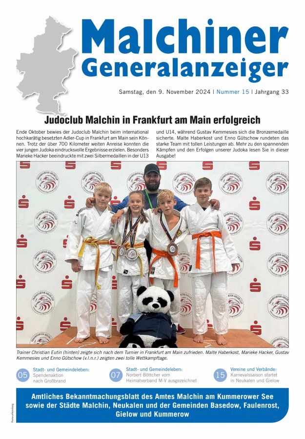 Malchiner Generalanzeiger Titelblatt 15/2024