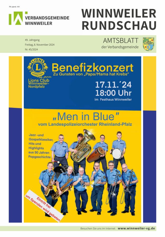 Winnweiler Rundschau Titelblatt 45/2024