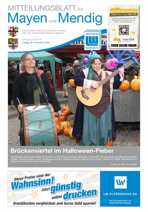 Mitteilungsblatt für Mayen und Mendig Titelblatt 45/2024