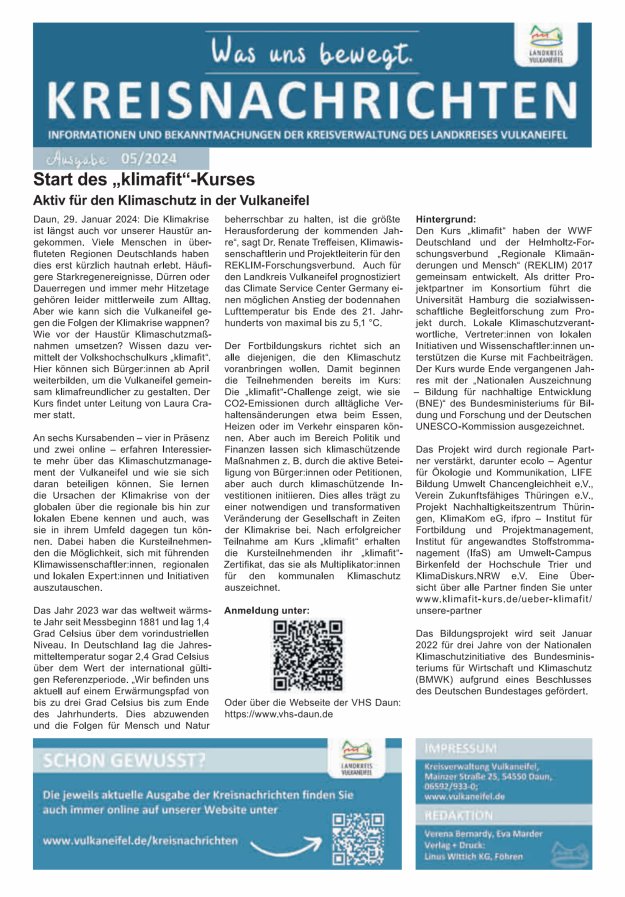Kreisnachrichten Titelblatt 05/2024