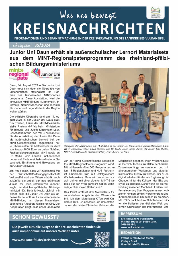 Kreisnachrichten Titelblatt 35/2024