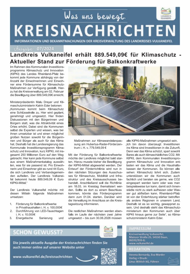 Kreisnachrichten Titelblatt 07/2024