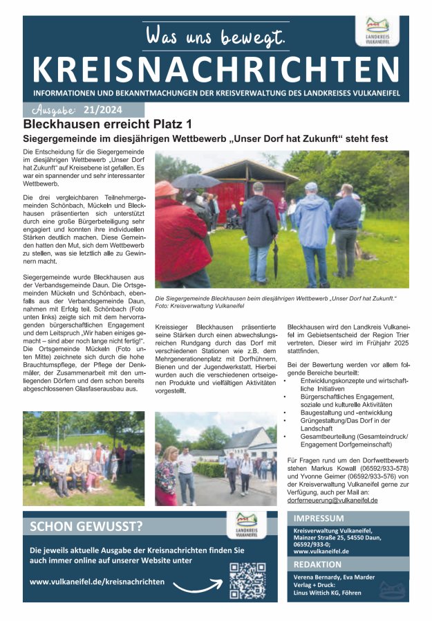 Kreisnachrichten Titelblatt 21/2024