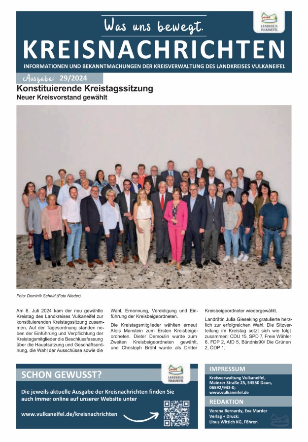 Kreisnachrichten Titelblatt 29/2024