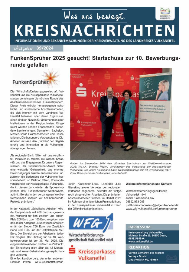 Kreisnachrichten Titelblatt 39/2024