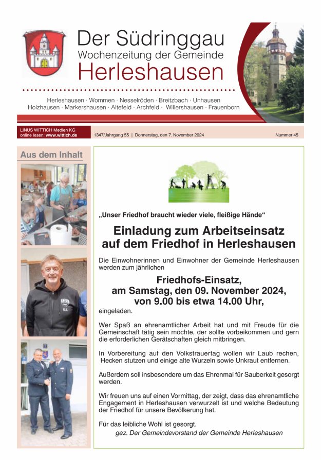 Der Südringgau Titelblatt 45/2024