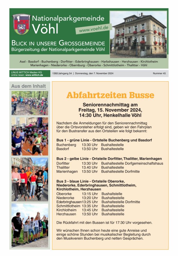 Blick in unsere Grossgemeinde Titelblatt 45/2024